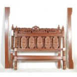 ANTIQUE STYLE LARGE MAHOGANY CARVED DOUBLE BED