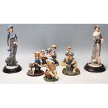 SEVAN CERAMIC FIGURINES BY THE LEONARDO COLLECTION AND ITALIAN VITTORIO TESSARO