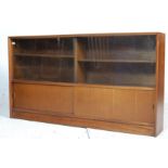 1950’S GIBBS OAK DISPLAY CABINET SLIDING GLASS DOORS AND PANELS DOORS