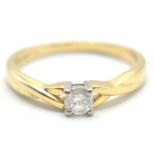 18CT GOLD AND DIAMOND ENGAGEMENT RING