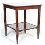 A LATE VICTORIAN 19TH CENTURY MAHOGANY OCCASIONAL TABLE.