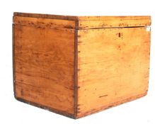 19TH CENTURY VICTORIAN COUNTRY PINE BLANKET BOX CHEST