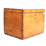 19TH CENTURY VICTORIAN COUNTRY PINE BLANKET BOX CHEST