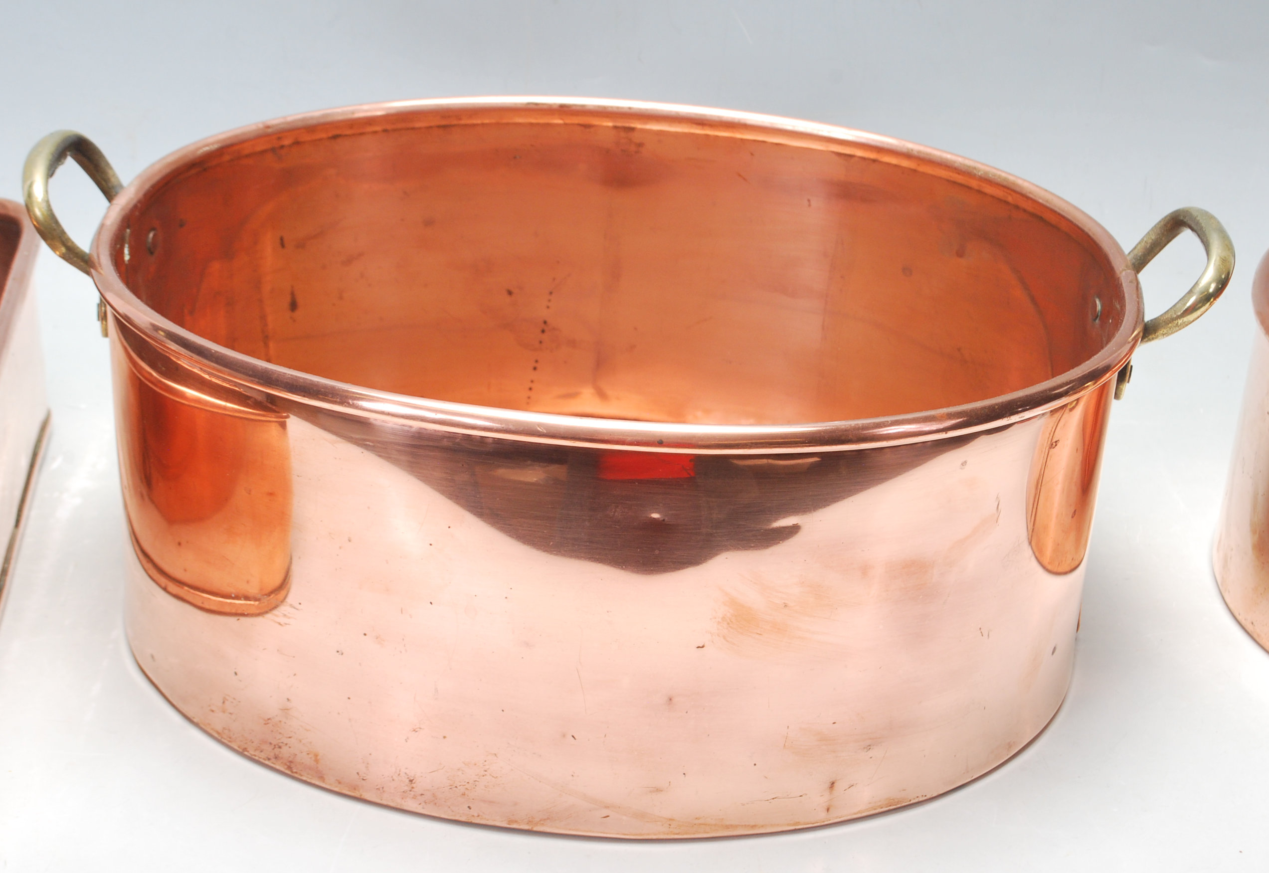 ANTIQUE COPPER PLANTERS AND PANS - Image 3 of 6