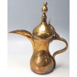 A 19TH CENTURY ORIGINAL PERSIAN ISLAMIC HAND MADE BRASS COFFRR POT