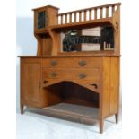 1920's ARTS AND CRAFTS OAK MIRROR BACK SIDEBOARD DRESSER