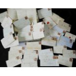 RARE COLLECTION OF VICTORIAN USED LETTERS & STAMPS