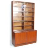 LARGE RETRO SIMPLEX TEAK WOOD LAWYERS BOOKCASE STACKING