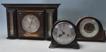 TWO VINTAGE MID CENTURY MANTEL CLOCKS