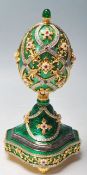 FABERGE EGG - FRANKLIN MINT - HOUSE OF FABERGE - THE GARDEN OF JEWELS - IMPERIAL EGG - STERLING 925