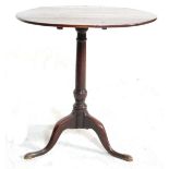 18TH CENTURY GEORGIAN OAK TILT TOP WINE TABLE