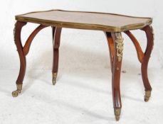 LATE 19TH CENTURY / 20TH CENTURY FRENCH ROSEWOOD AND KINGWOOD MARQUETRY SIDE TABLE