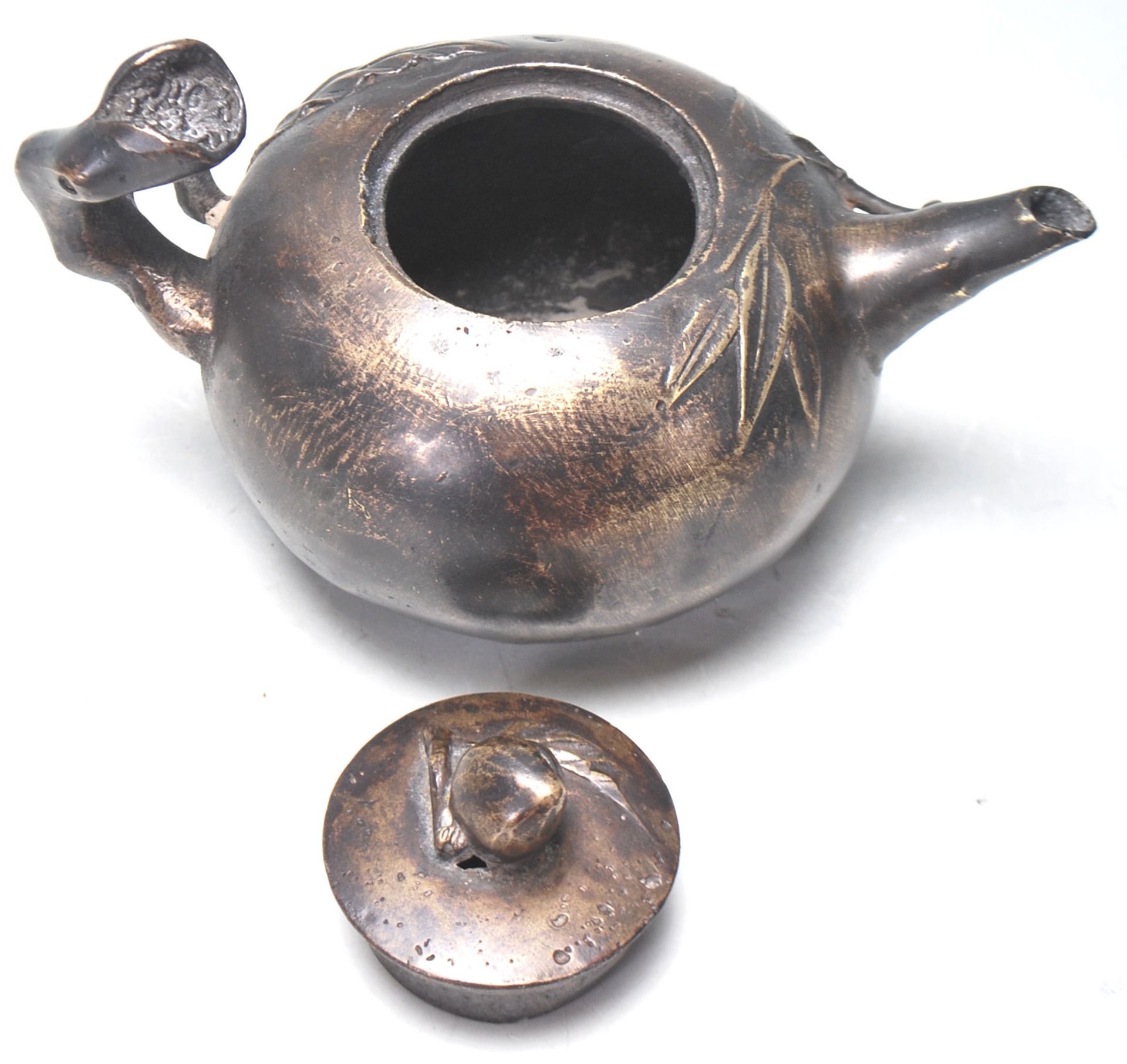 CHINESE ORIENTAL BRONZED TEA POT - Bild 4 aus 6