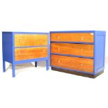 A PAIR OF VINTAGE RETRO AIR MINISTRY CHEST OF DRAWERS