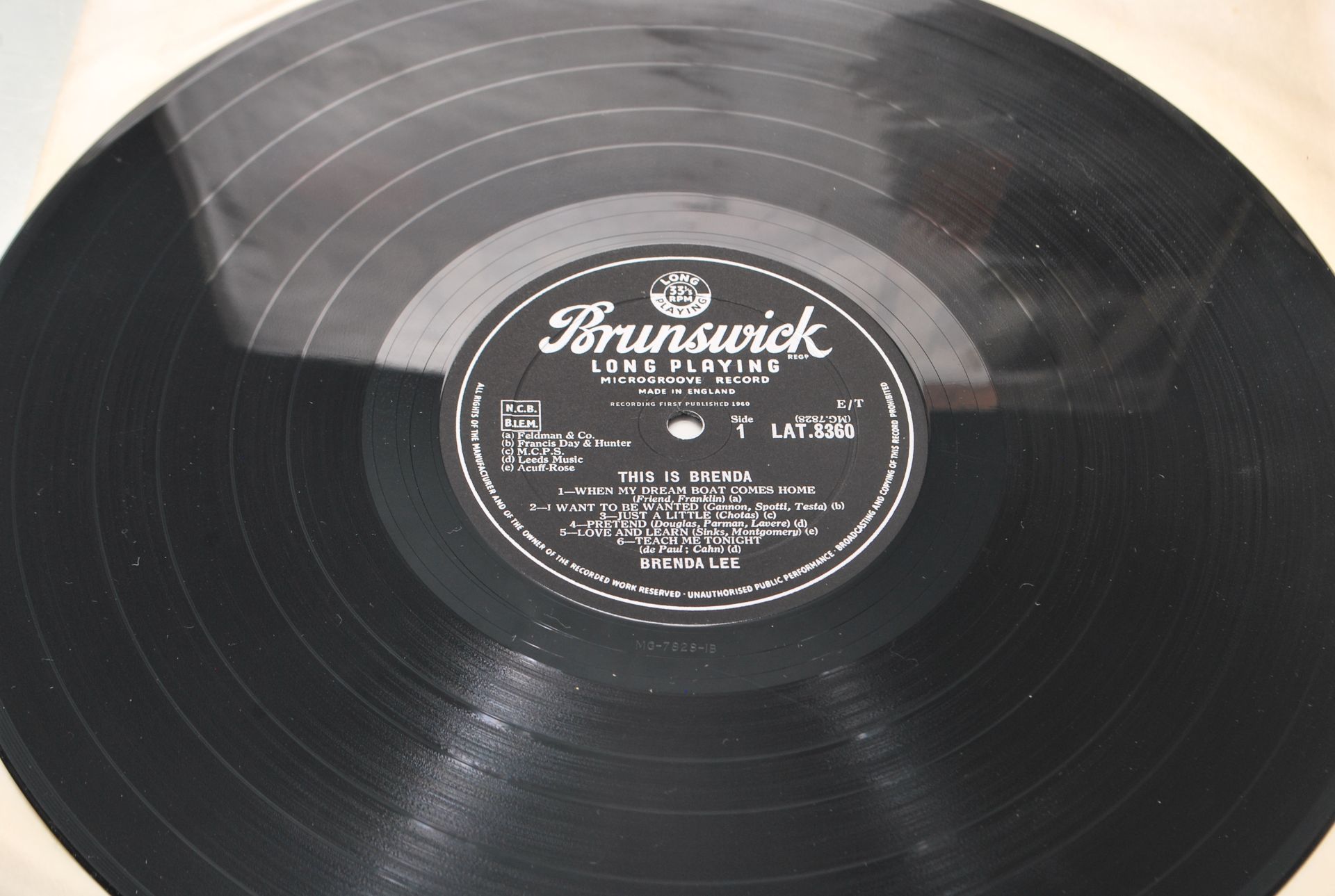 VINYL RECORD BY BRENDA LEE 1ST BRUNSWICK UK PRESS - Bild 2 aus 5