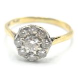 GOLD PLATINUM DIAMOND RING