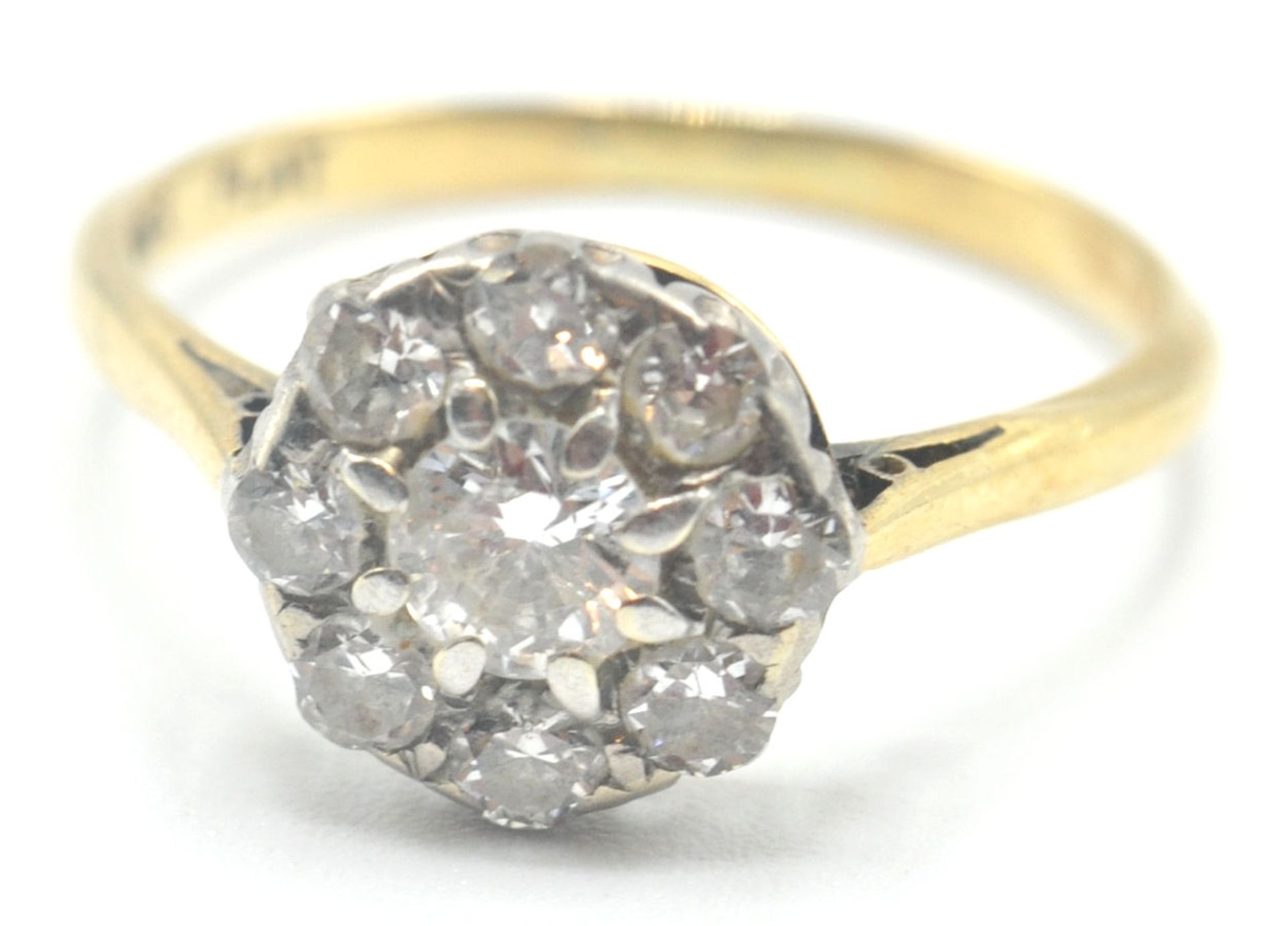 GOLD PLATINUM DIAMOND RING