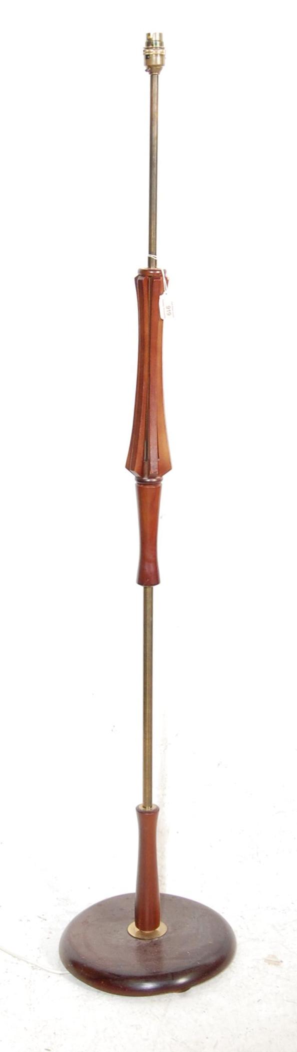 RETRO VINTAGE TEAK WOOD 1970' FLOOR STANDARD LAMP