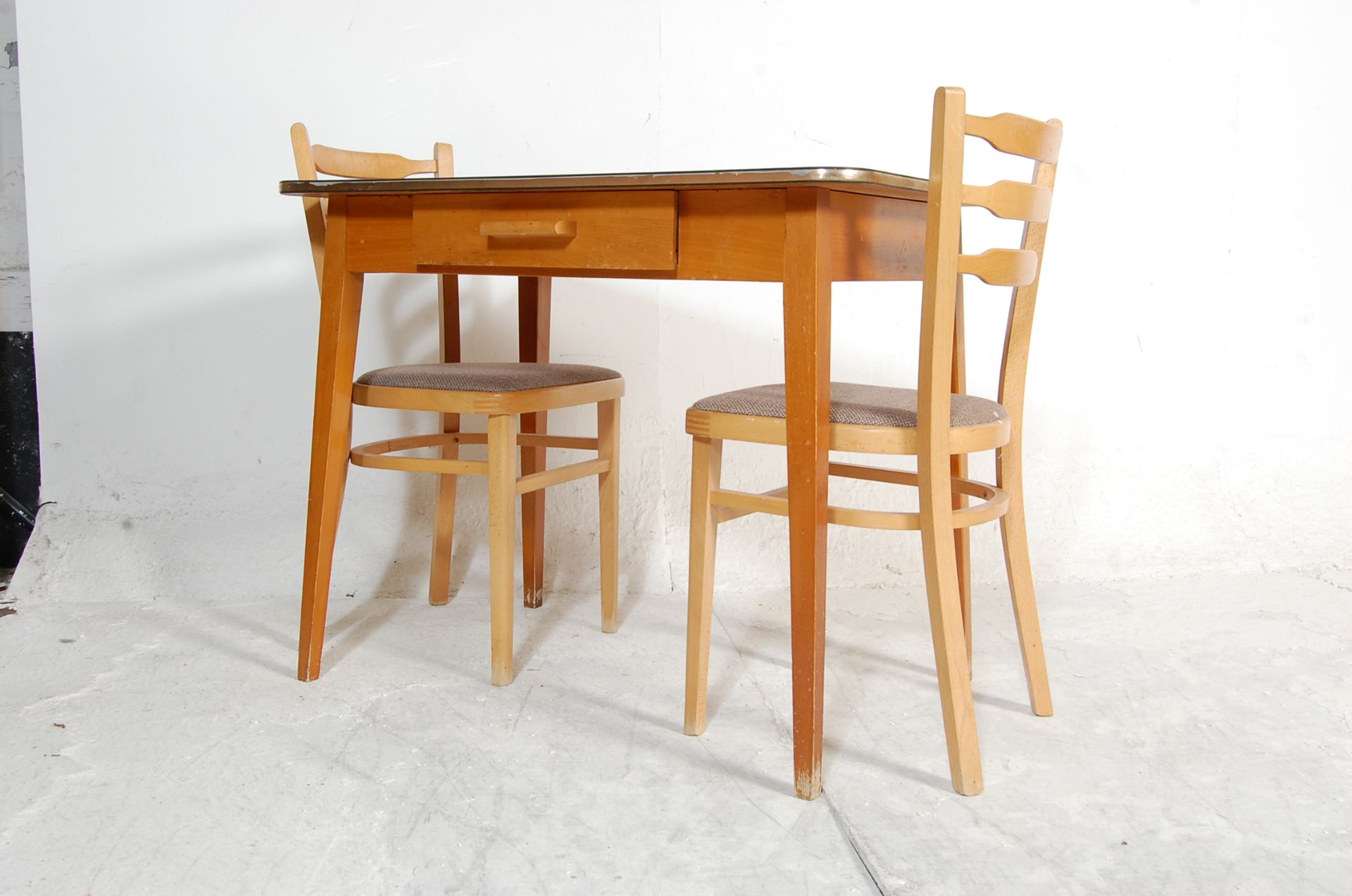 RETRO MID CENTURY FORMICA TABLE AND CHAIRS