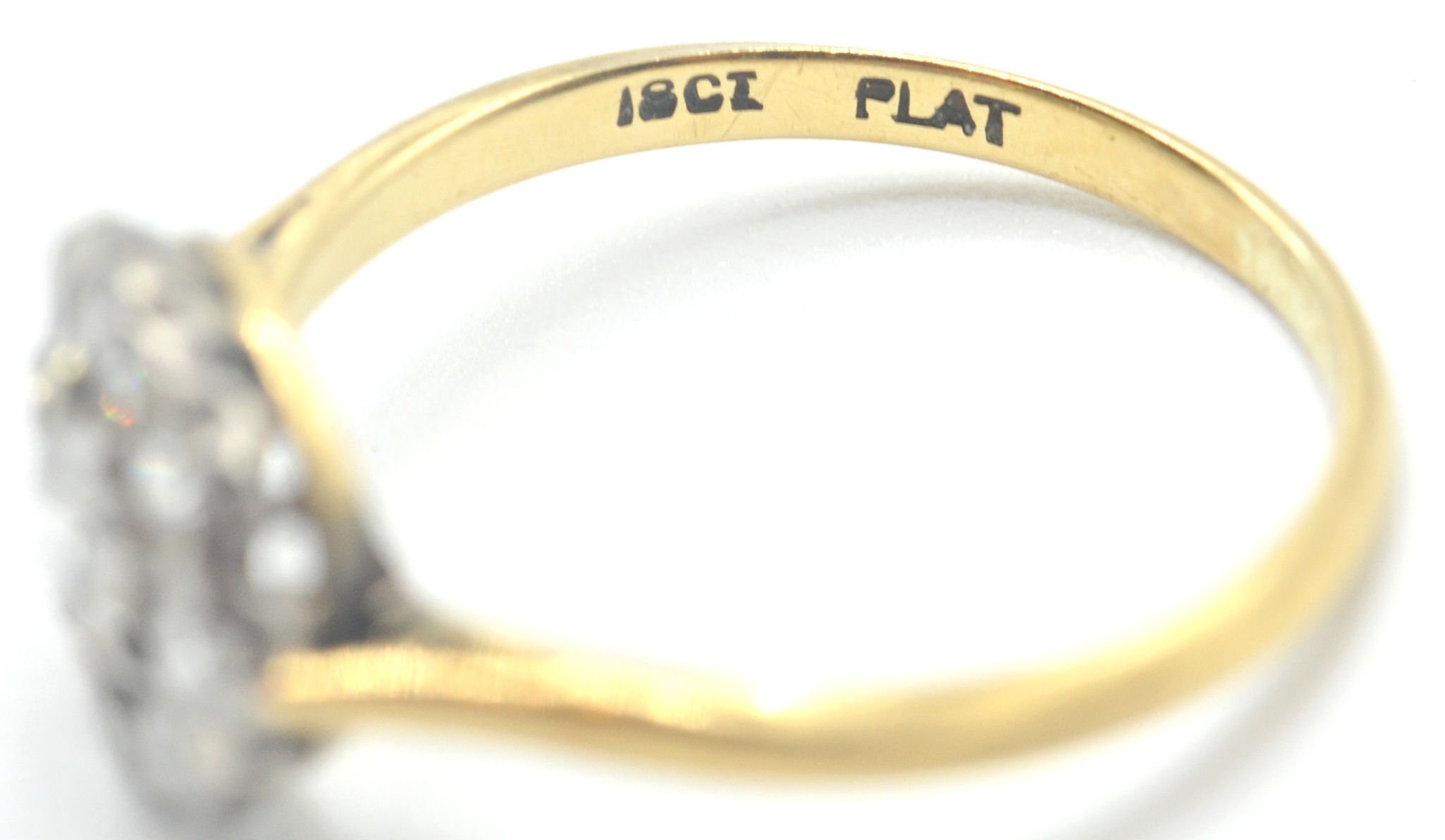 GOLD PLATINUM DIAMOND RING - Image 6 of 10