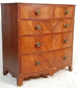19th CENTURY BOW FRONTED MAHOGANY CHEST OF DRAWERS