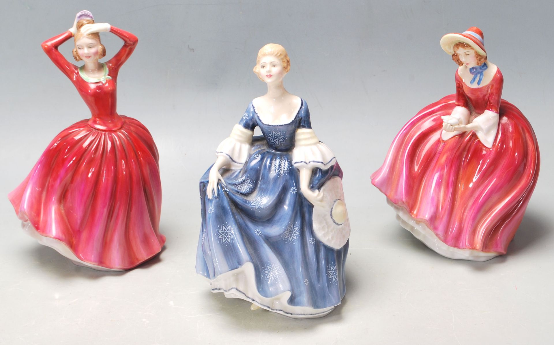 COLLECTION OF 3 FINE BONE CHINA PORCELAIN FIGURINES