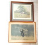 2 SIGNED DAVID SHEPHERD SIGNED FRAMED PRINTS