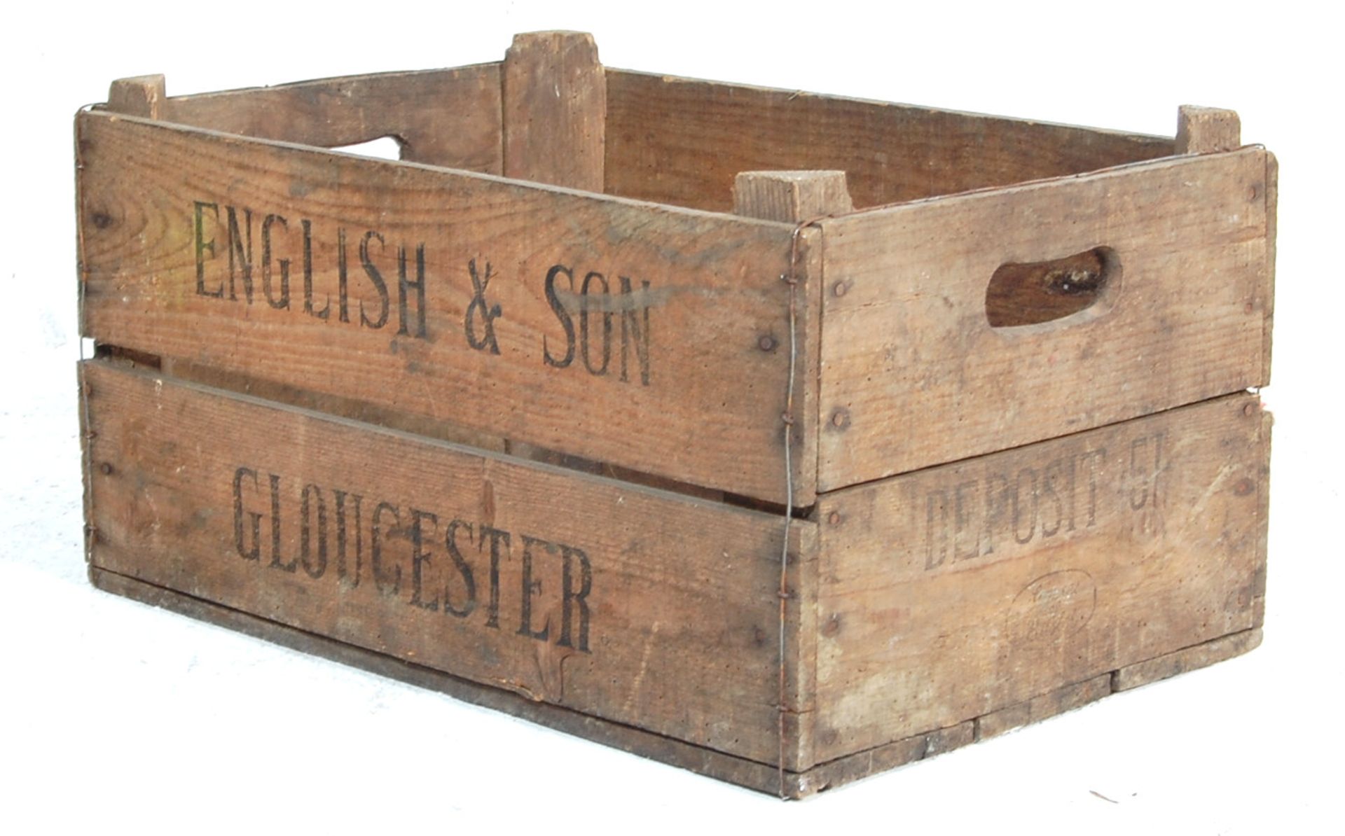 FIVE RETRO 20TH CENTURY WOODEN ADVERTISING CRATES - Bild 2 aus 11