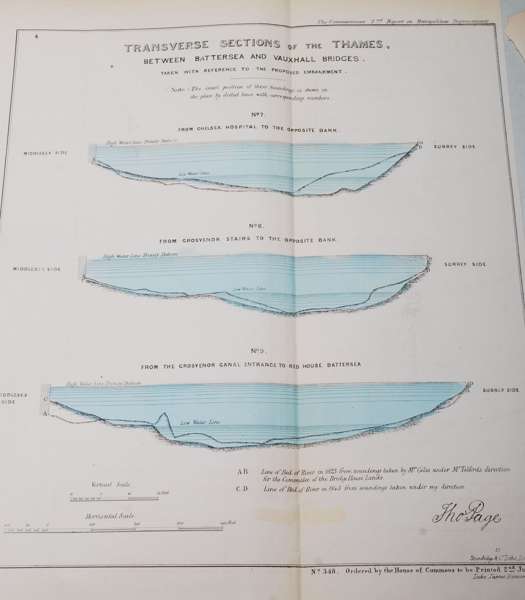 QUANTITY OF VINTAGE PLANS OF THE DEVELOPMENT OF THE THAMES EMBANKMENT - Image 6 of 7
