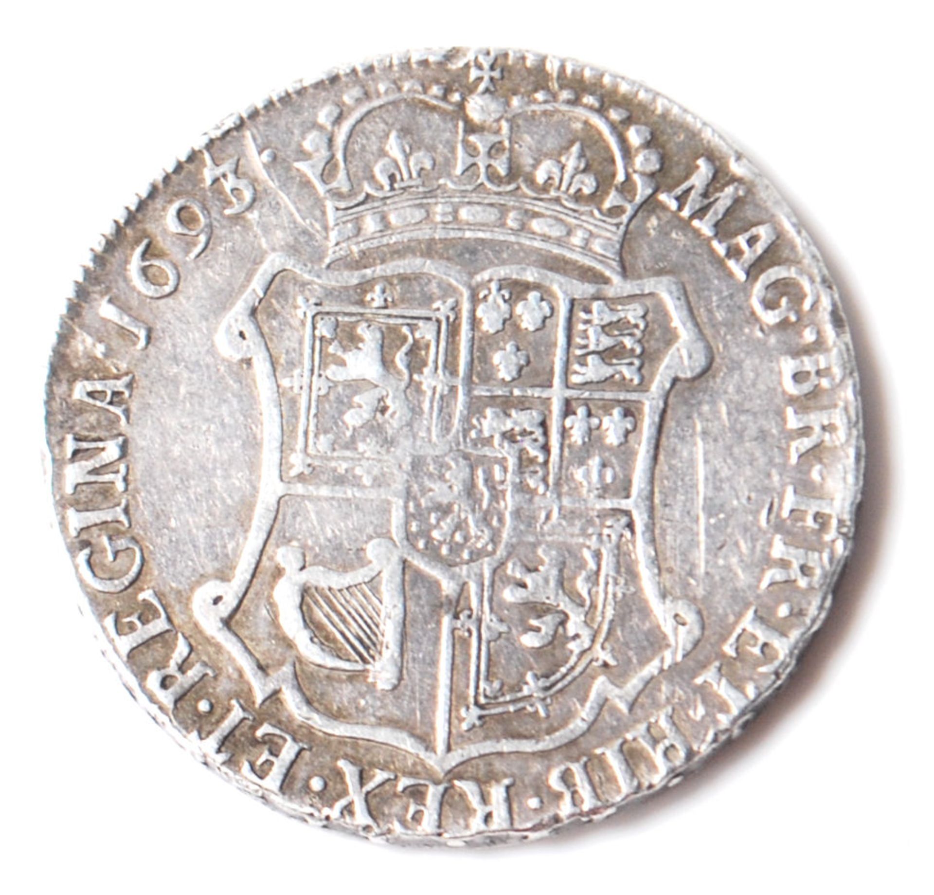 17TH CENTURY KING WILLIAM III 40 SHILLING COIN / SILVER COIN - Bild 5 aus 5