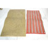 1950'S RUBBER WOVEN SHOE MATTS