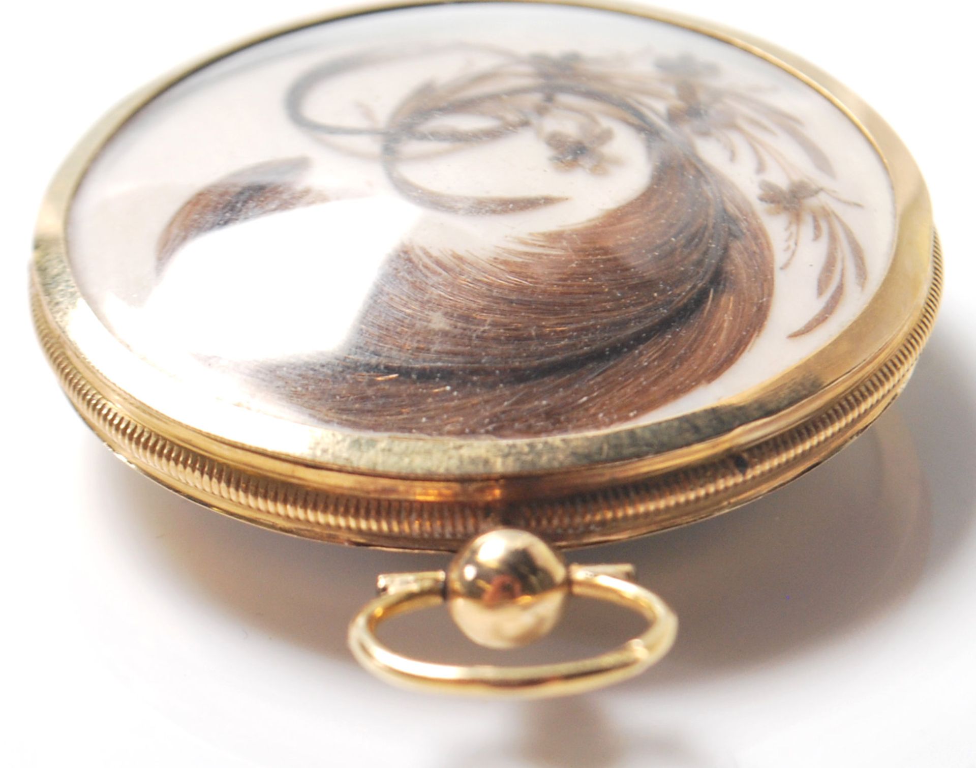 A GEORGIAN GOLD AND HAIR MOURNING LOCKET DATED 1827 - Bild 7 aus 7