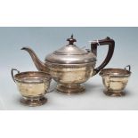 COLECTION OF SILVER HALLMARKED THREE PIECE TEA SERVICE