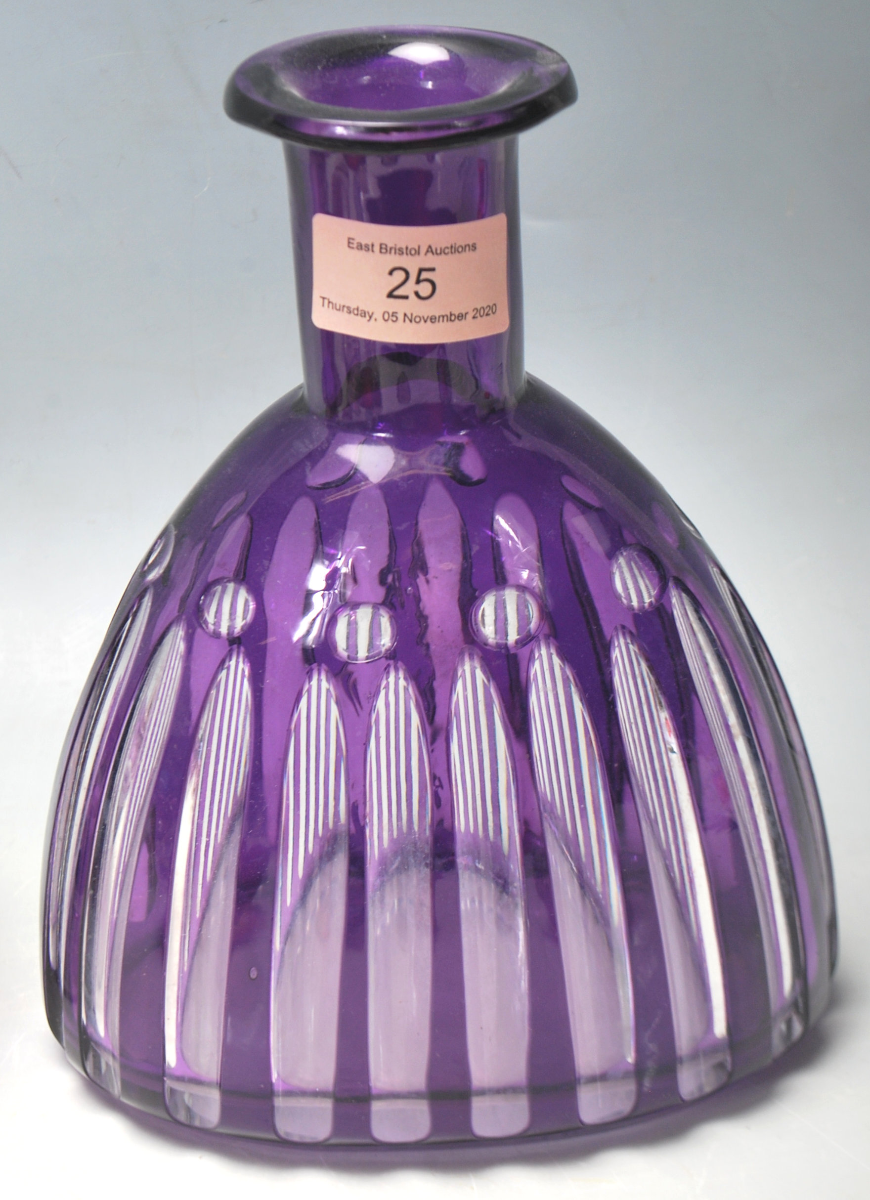 RETRO 20TH CENTURY STUDIO ART PURPLE GLASS - Image 6 of 11