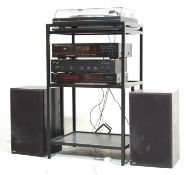 HI-FI SEPERATES SYSTEM & SPEAKERS ON STAND
