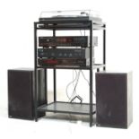 HI-FI SEPERATES SYSTEM & SPEAKERS ON STAND