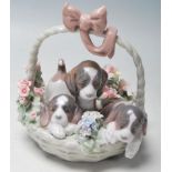 LLADRO - LITTER OF LOVE - PORCELAIN FIGURINE OF THREE PUPPIES