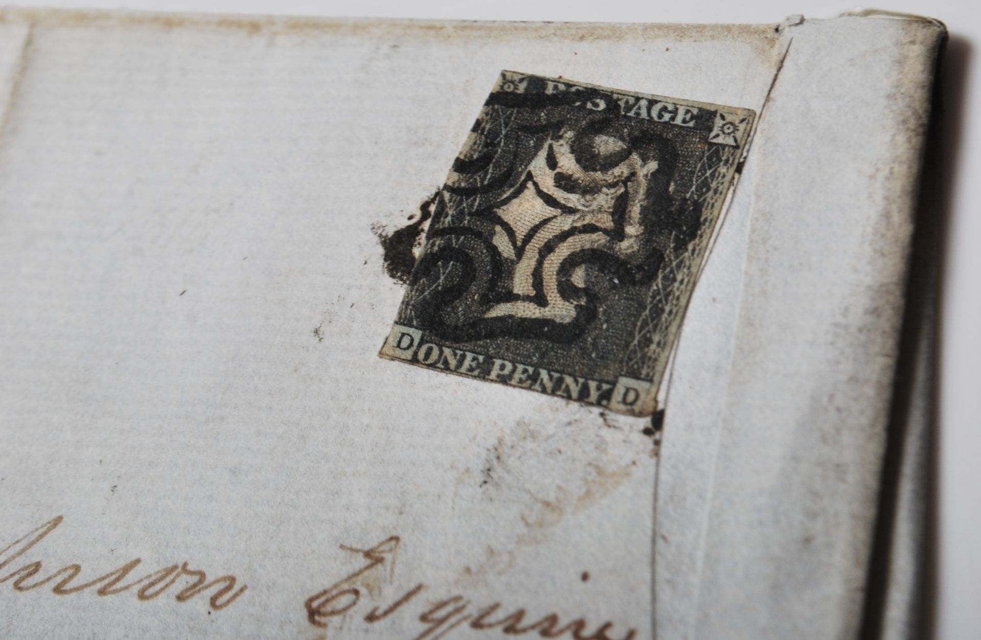 VICTORIAN 1D PENNY BLACK STAMP ON COVER - Image 3 of 3