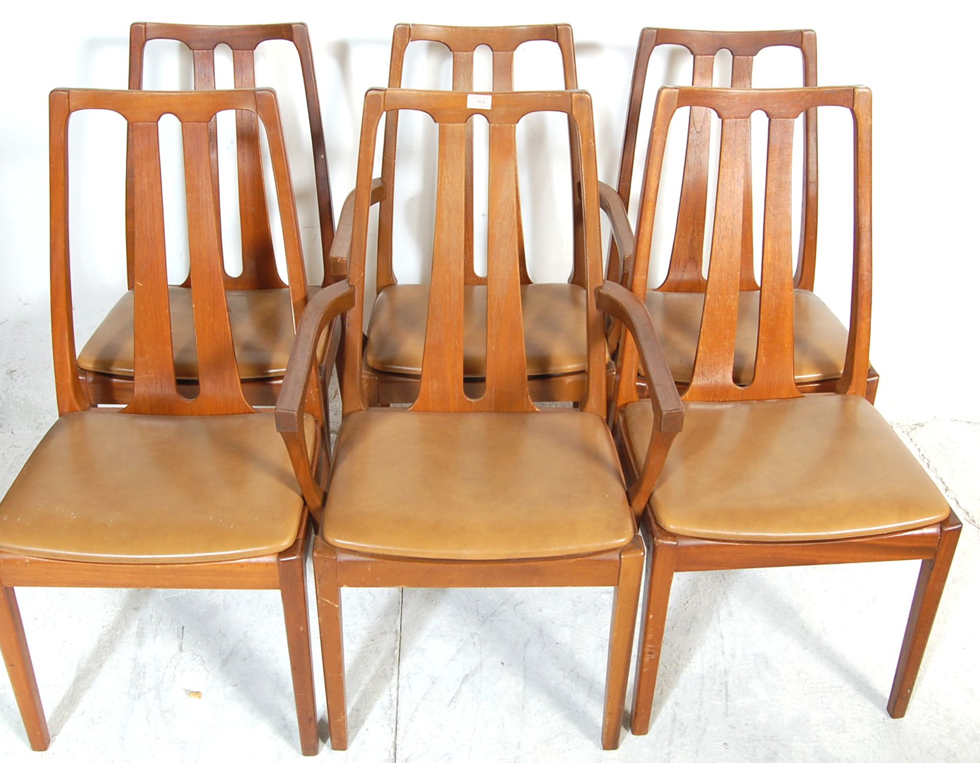 SET OF SIX TEAK 1970'S NATHAN DINING CHAIRS - Bild 3 aus 4