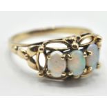 9CT GOLD AND OPAL DRESS RING