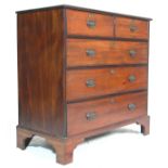 GEORGE III 19TH CENTURY MAHOGANY CHEST OF DRAWERS 2 OVER 3