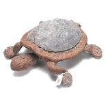 CAST IRON TORTOISE GARDEN STATUE