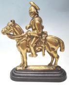 ANTIQUE BRASS HORSE RIDER ORNAMENT