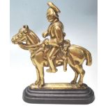 ANTIQUE BRASS HORSE RIDER ORNAMENT