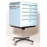 A RETRO 1950’S INDUSTRIAL METAL DENTISTRY CABINET ON STAND
