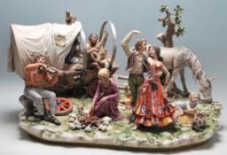 A very large 20th century Capodimonte centrepiece