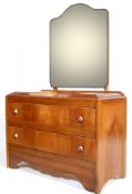 20TH CENTURY ART DECO STYLE WALNUT DRESSING TABLE CHEST