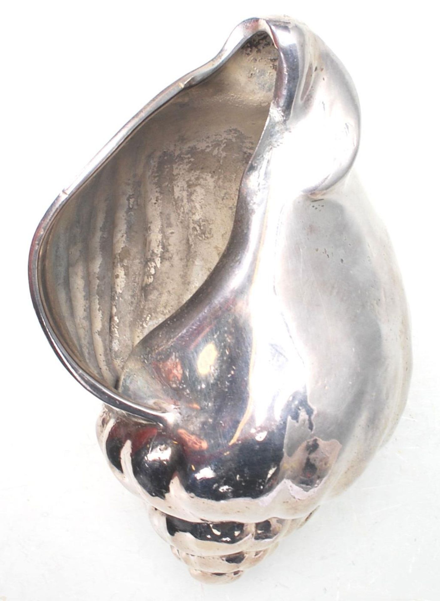 VICTORIAN SILVER PLATED CONCH SHELL SPOON WARMER - Bild 2 aus 7