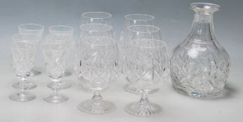 COLLECTION OF 20TH CENTURY CRYSTAL BRANDY AND SHERRY GLASSES