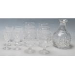 COLLECTION OF 20TH CENTURY CRYSTAL BRANDY AND SHERRY GLASSES